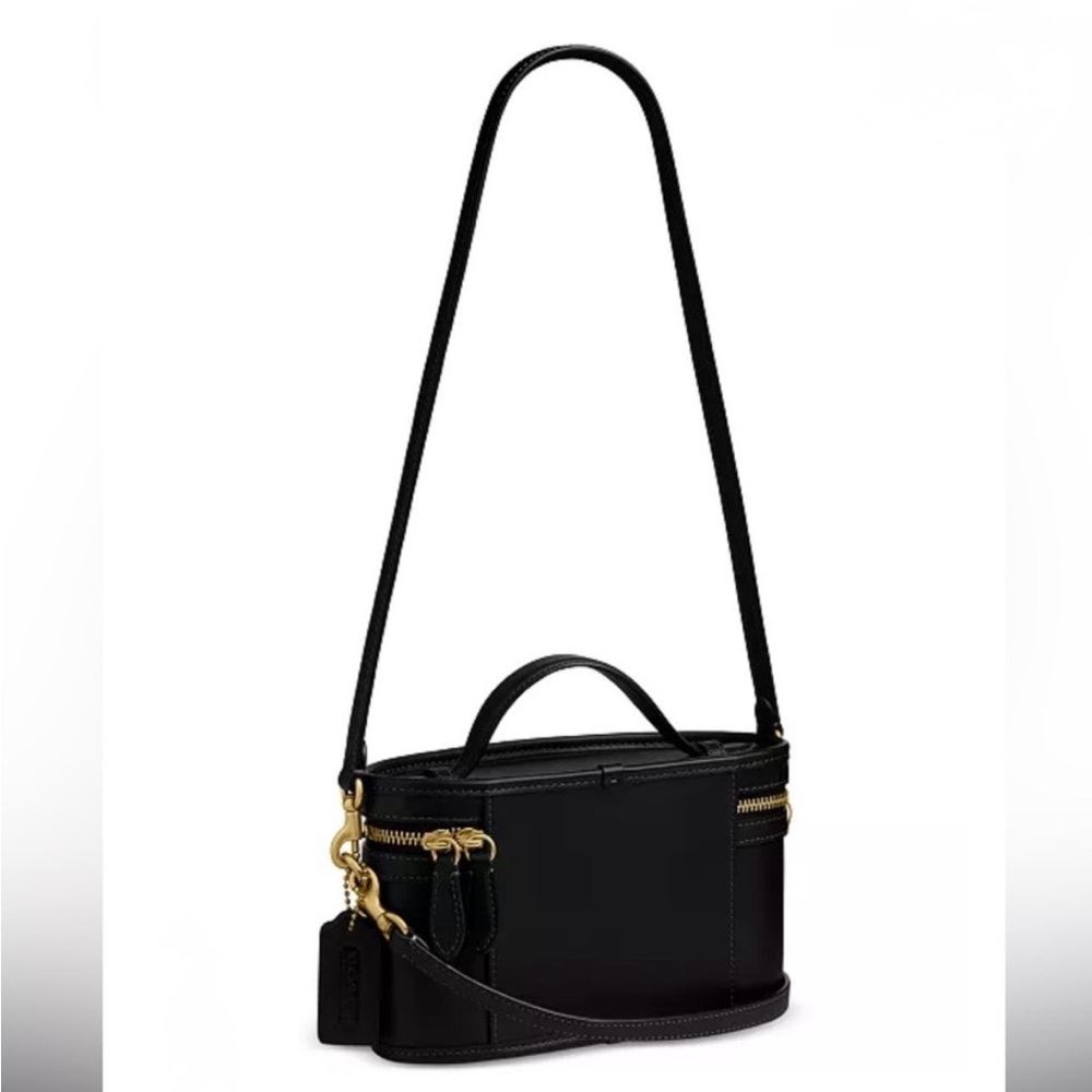 New COACH Trail Bag in black Leather with Gold Hardware - Picture 3 of 8